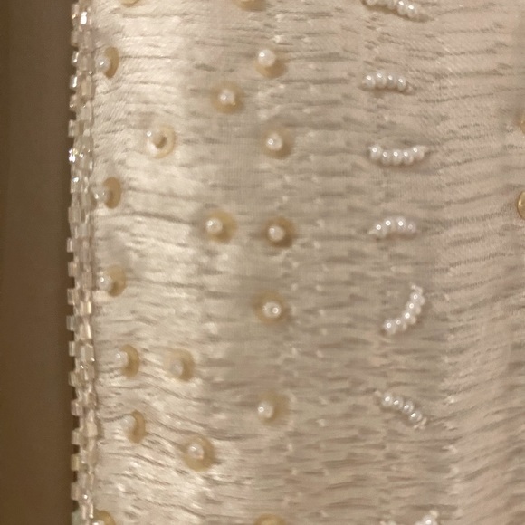 Louis Feraud Evening Jacket Silk with Pearl Embelishment Size 6 - Picture 6 of 15